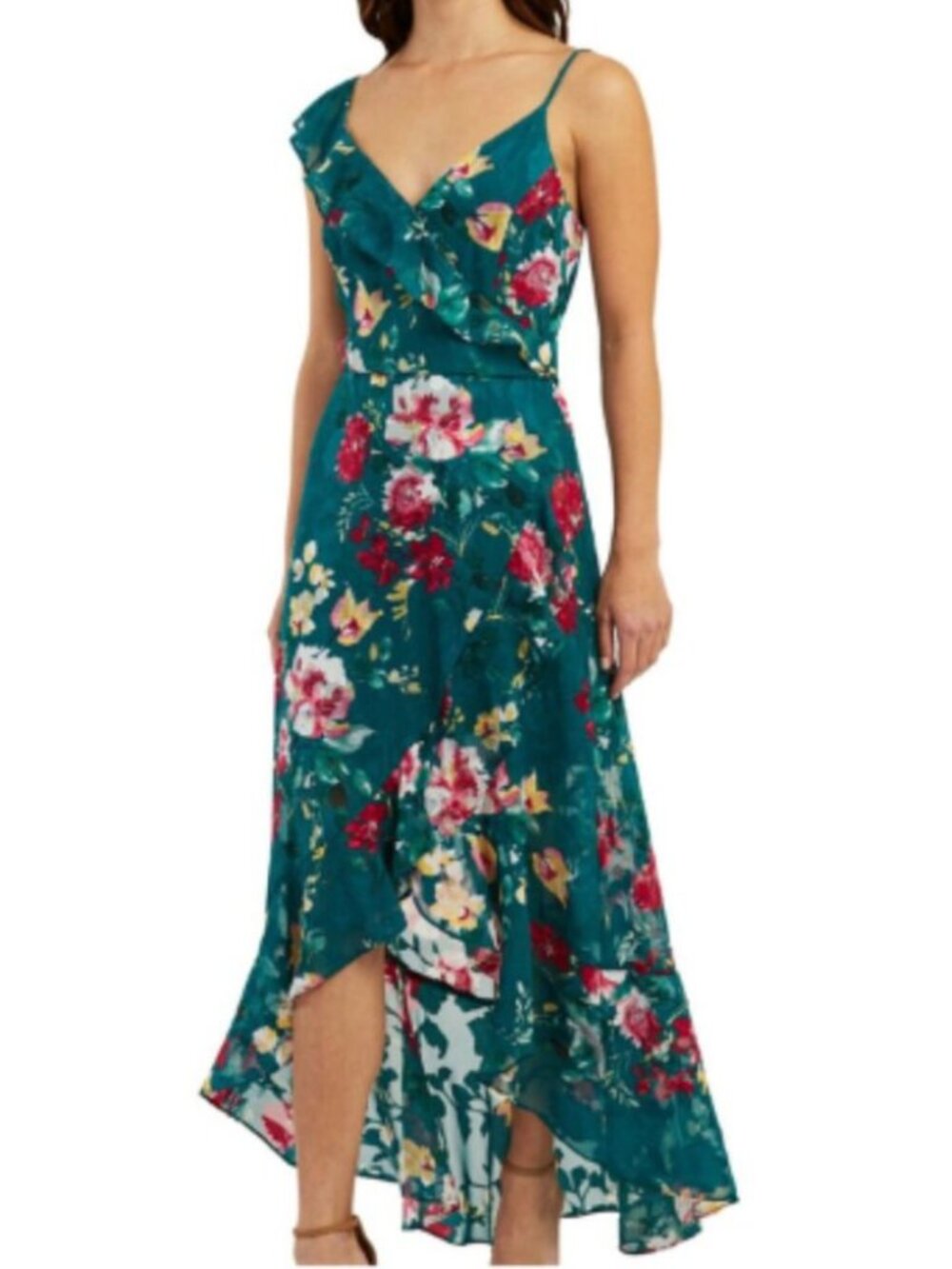 NWT A. Byer Multicolor Dress One Shoulder Adjustable Straps Asymmetric Medium